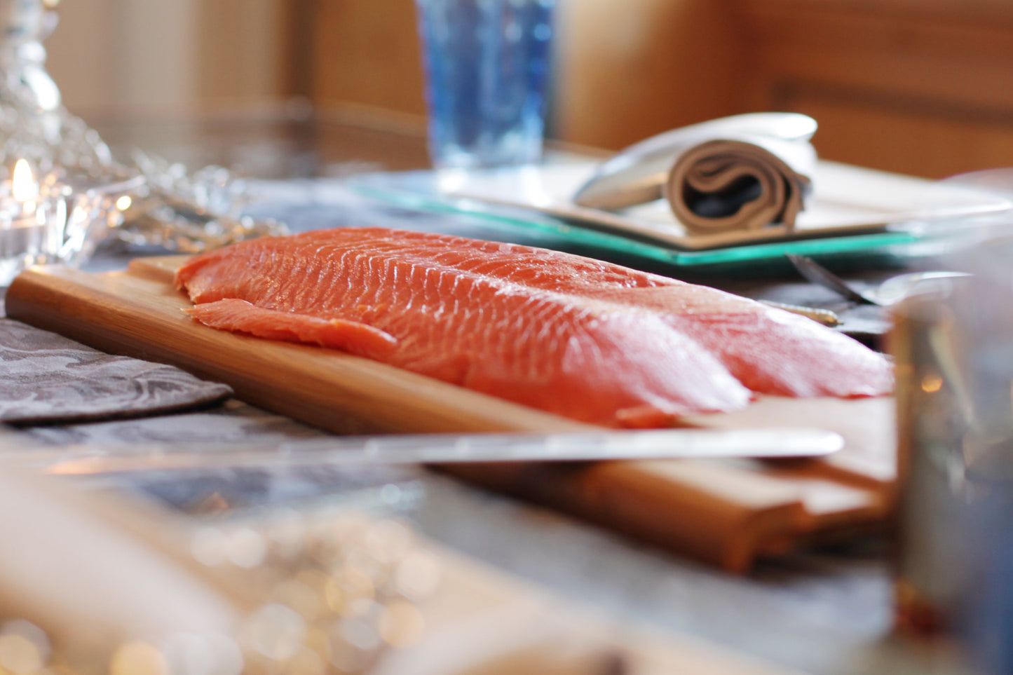 Youkon Red Salmon - ganze Seite geräuchert & geschnitten