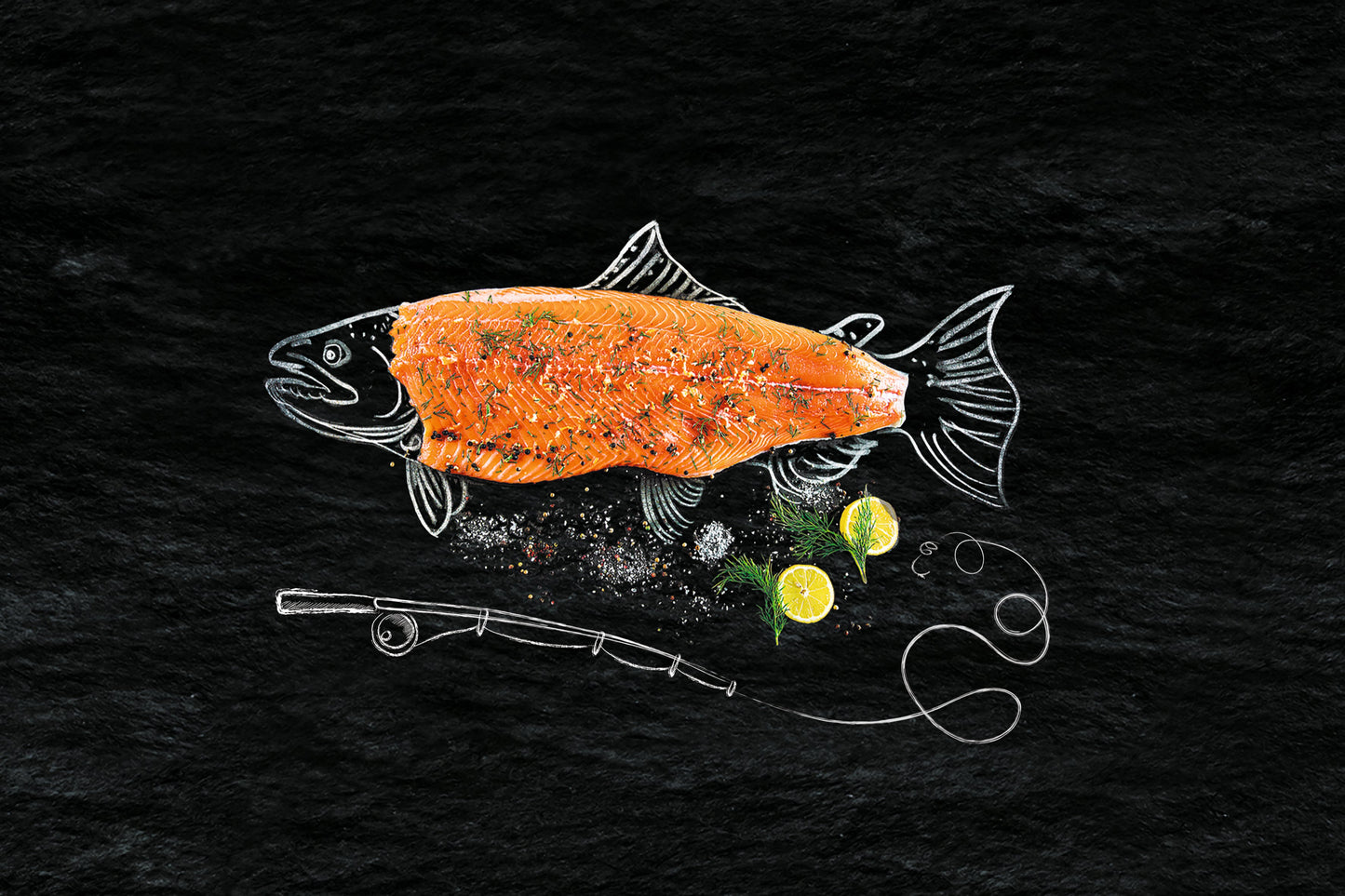 Youkon Red Salmon - ganze Seite geräuchert & ungeschnitten
