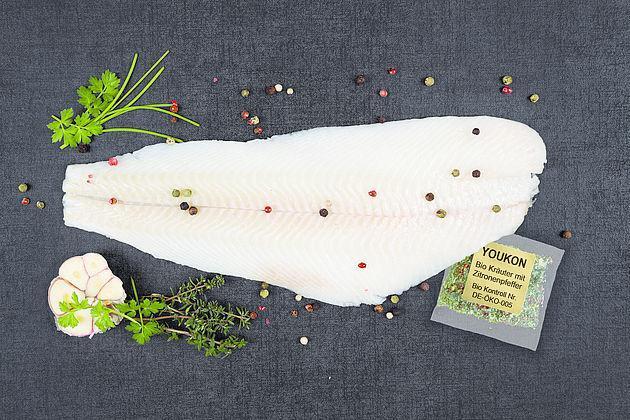 Youkon Alaskan Halibut Filet - Premium Troll Quality, with skin, without bones