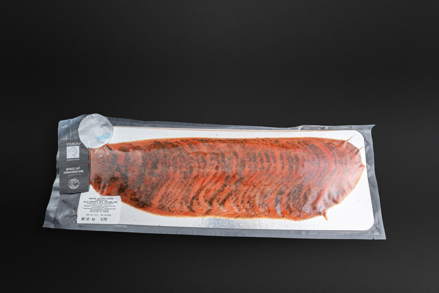Youkon Red Salmon Graved - ganze Seite geschnitten
