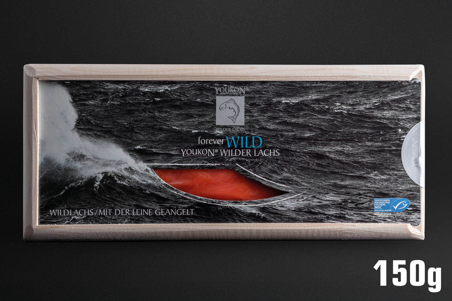 Youkon Red Salmon in edler Naturholzverpackung