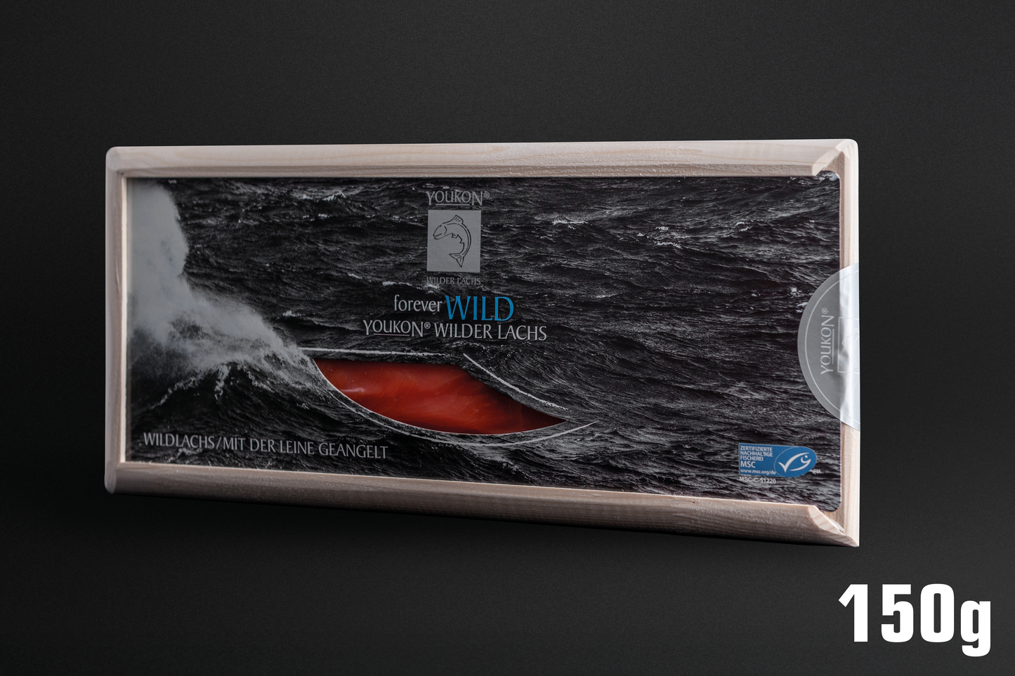 Youkon Red Salmon in edler Naturholzverpackung