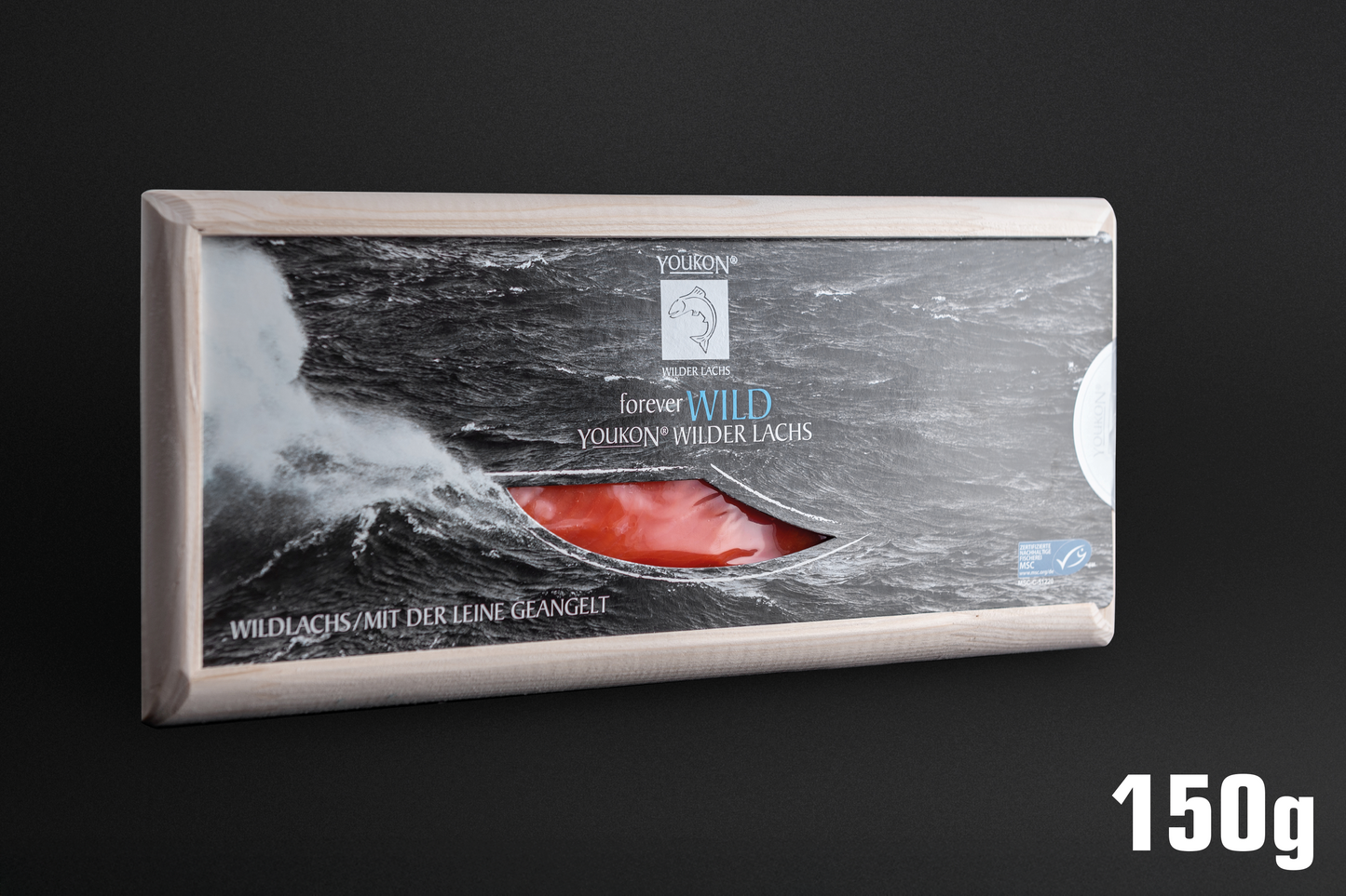 Youkon Red Salmon in edler Naturholzverpackung
